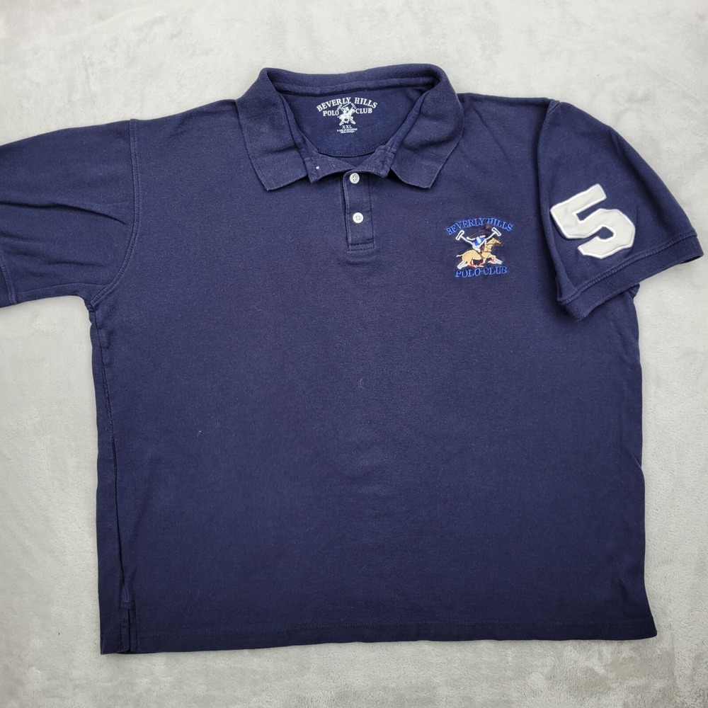 Beverly Hills Polo Shirt Mens XXL Vintage Golf Rugby Jersey Kit Club Adult 2XL